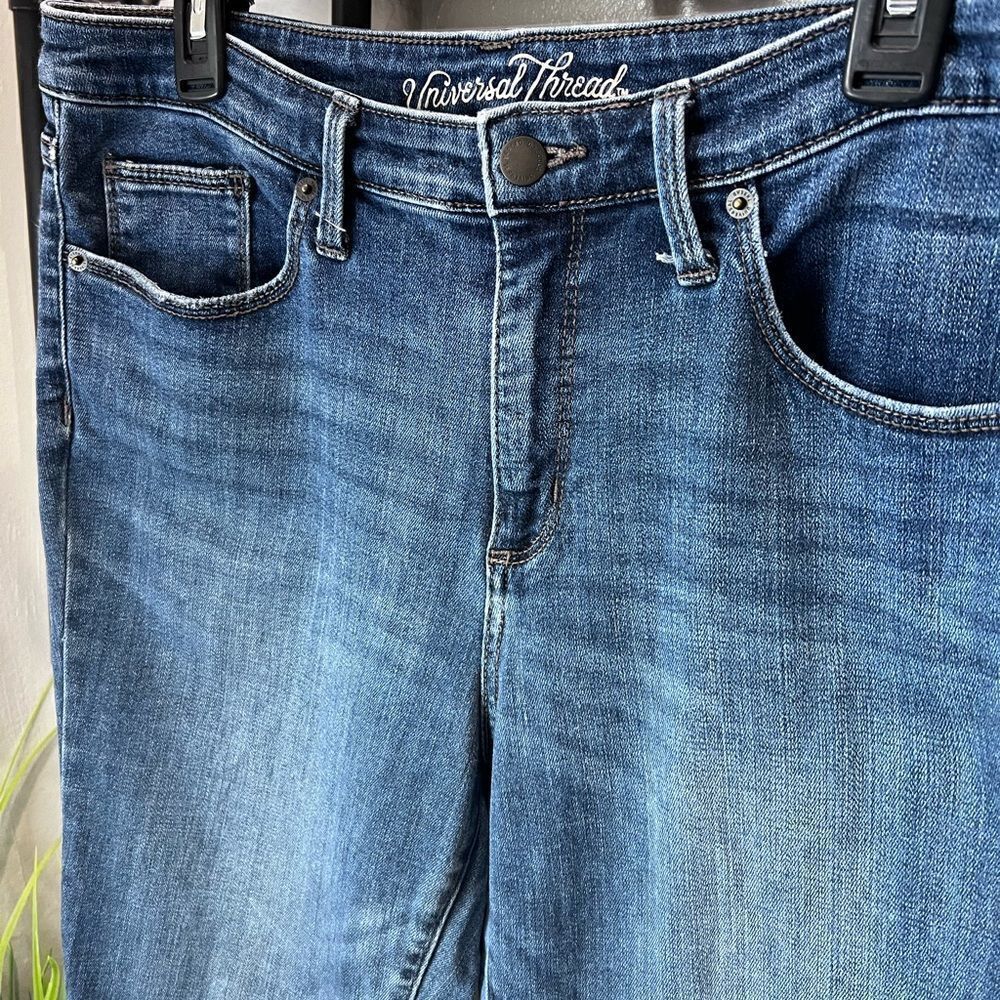 Universal Thread High Rise Distressed Blue Jeans - Picture 6 of 14